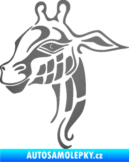 Samolepka Žirafa 003 levá grafitová metalíza
