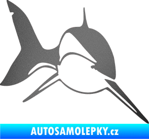 Samolepka Žralok 004 pravá grafitová metalíza