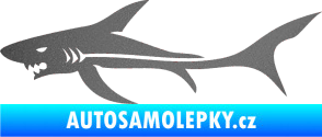 Samolepka Žralok 006 levá grafitová metalíza