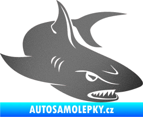 Samolepka Žralok 012 pravá grafitová metalíza