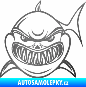 Samolepka Žralok 014 levá grafitová metalíza