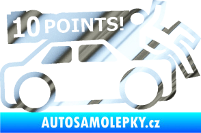 Samolepka 10 points  chrom fólie stříbrná zrcadlová