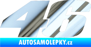 Samolepka 46 Valentino Rossi jednobarevná chrom fólie stříbrná zrcadlová