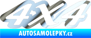 Samolepka 4x4 varianta 007 chrom fólie stříbrná zrcadlová