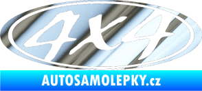 Samolepka 4x4 varianta 008 chrom fólie stříbrná zrcadlová