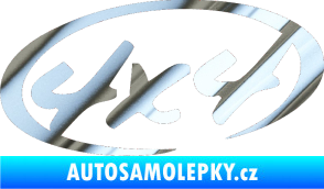 Samolepka 4x4 varianta 011 chrom fólie stříbrná zrcadlová