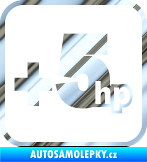 Samolepka +5hp 002 chrom fólie stříbrná zrcadlová