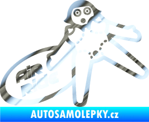 Samolepka Air ride jízda chrom fólie stříbrná zrcadlová