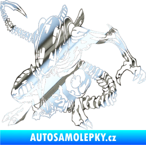 Samolepka Alien 002 levá chrom fólie stříbrná zrcadlová