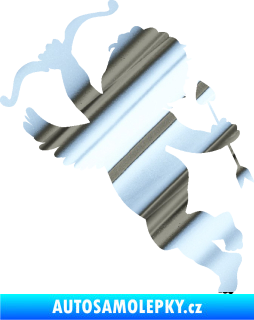 Samolepka Amor 002 levá chrom fólie stříbrná zrcadlová