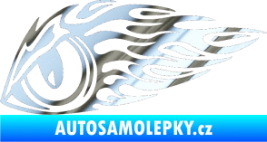 Samolepka Animal flames 016 levá zvířecí oko chrom fólie stříbrná zrcadlová