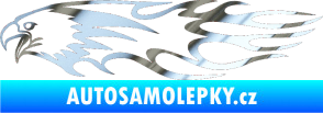 Samolepka Animal flames 026 levá orel chrom fólie stříbrná zrcadlová