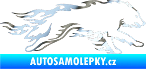 Samolepka Animal flames 032 pravá vlk chrom fólie stříbrná zrcadlová