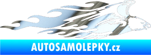 Samolepka Animal flames 052 pravá orel chrom fólie stříbrná zrcadlová