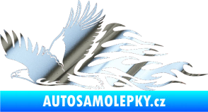 Samolepka Animal flames 053 levá orel chrom fólie stříbrná zrcadlová