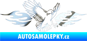 Samolepka Animal flames 054 pravá orel chrom fólie stříbrná zrcadlová