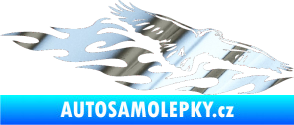 Samolepka Animal flames 097 pravá orel chrom fólie stříbrná zrcadlová