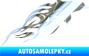 Samolepka Animal flames 102 pravá delfín chrom fólie stříbrná zrcadlová