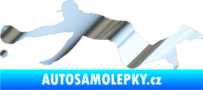 Samolepka Baseball 015 levá chrom fólie stříbrná zrcadlová
