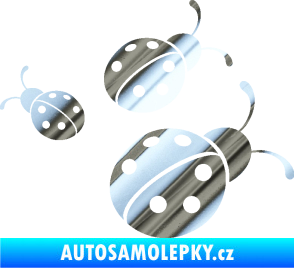 Samolepka Berušky 001 pravá chrom fólie stříbrná zrcadlová