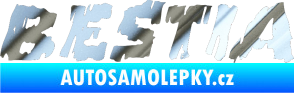 Samolepka Bestia chrom fólie stříbrná zrcadlová