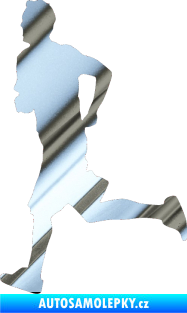 Samolepka Běžec 001 levá chrom fólie stříbrná zrcadlová