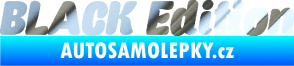 Samolepka Black edition 001 nápis chrom fólie stříbrná zrcadlová