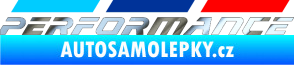 Samolepka BMW M Performance nad sebou chrom fólie stříbrná zrcadlová