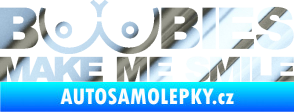 Samolepka Boobies 002  chrom fólie stříbrná zrcadlová