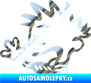 Samolepka Boy tůdle nůdle levá chrom fólie stříbrná zrcadlová