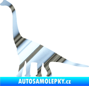 Samolepka Brachiosaurus 001 levá chrom fólie stříbrná zrcadlová