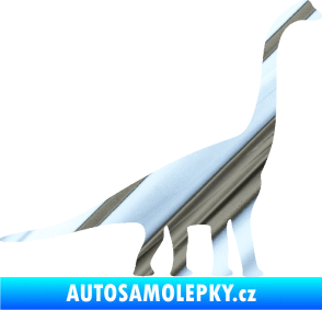 Samolepka Brachiosaurus 001 pravá chrom fólie stříbrná zrcadlová