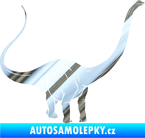 Samolepka Brachiosaurus 002 pravá chrom fólie stříbrná zrcadlová