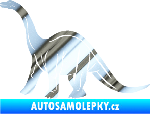 Samolepka Brachiosaurus 003 levá chrom fólie stříbrná zrcadlová