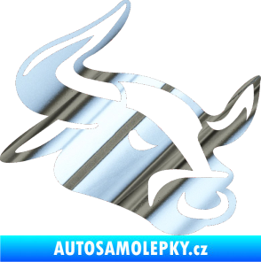Samolepka Býk 001 pravá chrom fólie stříbrná zrcadlová