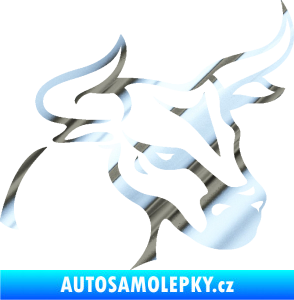 Samolepka Býk 005 pravá chrom fólie stříbrná zrcadlová