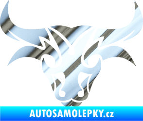 Samolepka Býk zvěrokruh 003 chrom fólie stříbrná zrcadlová