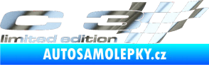 Samolepka C3 limited edition pravá chrom fólie stříbrná zrcadlová