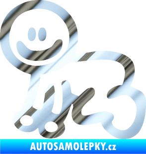 Samolepka Cartoon family mimi chlapeček chrom fólie stříbrná zrcadlová