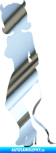 Samolepka Čertice 005 levá chrom fólie stříbrná zrcadlová