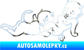 Samolepka Čertíci 003 pravá chrom fólie stříbrná zrcadlová