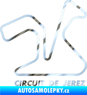 Samolepka Okruh Circuito de Jerez chrom fólie stříbrná zrcadlová