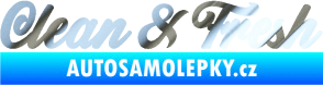 Samolepka Clean & Fresh nápis chrom fólie stříbrná zrcadlová