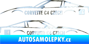 Samolepka Corvette C4 FB chrom fólie stříbrná zrcadlová
