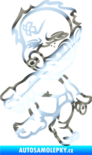 Samolepka Crazy mimino levá chrom fólie stříbrná zrcadlová