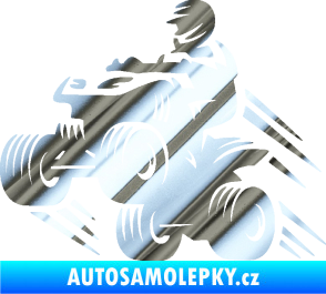 Samolepka Čtyřkolka 006 levá chrom fólie stříbrná zrcadlová