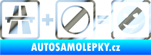 Samolepka Dálnice + konec omezení rychlosti = jízda chrom fólie stříbrná zrcadlová