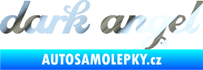 Samolepka Dark angel nápis chrom fólie stříbrná zrcadlová