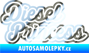 Samolepka Diesel princess nápis chrom fólie stříbrná zrcadlová