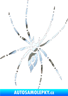 Samolepka Pavouk 011 - pravá chrom fólie stříbrná zrcadlová